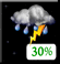 Sunday Night: A chance of showers and thunderstorms before 5am. Mostly cloudy, with a low around 82. Chance of precipitation is 30%. Sunday Night: Chance Showers And Thunderstorms